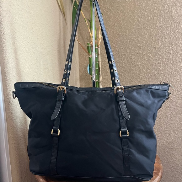 PRADA TESSUTO BLACK NYLON TOTE BAG - Picture 2 of 16